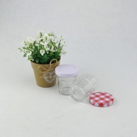 Mini pot à bonbons hexagonal en verre, capacité 40ml 25ml, avec couvercle en fer blanc, pour le stockage domestique, les boissons et le miel