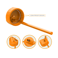 Bouteille d'eau de voyage pour sports de plein air pour enfants Tasse d'entraînement en plastique d'une capacité de 900ml avec paille à boire directe Couleur mate