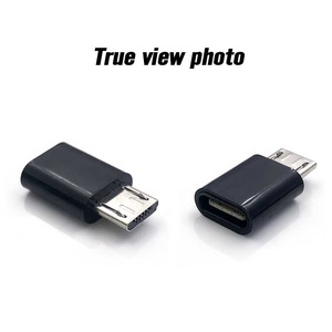 Adaptateur Micro USB vers <span class=keywords><strong>Type</strong></span> <span class=keywords><strong>C</strong></span> de petite taille, mâle/femelle, en ABS, avec sortie CC et connecteurs nickelés - Product Image 5