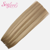 Tissage de cheveux Genius Weft à cuticules entièrement alignées, pointes pleines, cheveux vierges doublement tirés, 100% cheveux humains européens bruts