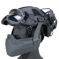 Casque tactique léger à protection intégrale FAST avec masque et lunettes IIIA – Équipement de protection pour l'entraînement en extérieur