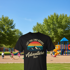 Camiseta retro para niños de 2.º grado, con estampado serigrafiado, cuello redondo, manga corta, unisex, para el regreso a clases - Product Image 3