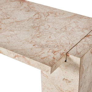 Consolle <span class=keywords><strong>Romano</strong></span> in Marmo Desert Taupe, Tavolo d'Ingresso Moderno di Lusso con Piano in Pietra Naturale - Product Image 3