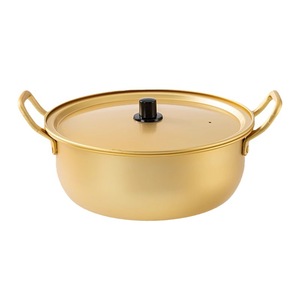 Aluminum Soup Pot Double Handle Non Rusting 2.1-3L Capacity Portable Kitchen Cooking Pot for Ramen Noodle Stir Fry - Product Image 1