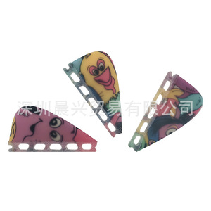 Aileron arrière en tissu UPSURF pour planche de surf, petit gouvernail à motif coloré pour planches de surf de type FUT - Product Image 1