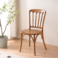Chaise de banquet empilable en bois massif MULIGNA de haute qualité pour événements extérieurs, hôtels et repas à domicile