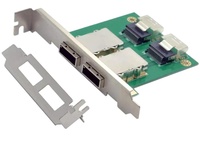 Adaptador Convertidor de Datos HD Fervit Mini SAS 2 SFF-8088 a 2 SFF-8087 con Soporte