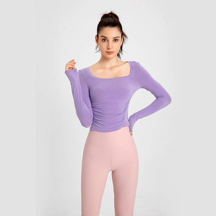 Sports Tights Women Long Sleeve Slimming Fitness Fast Drying T-shirt Running Training Yoga Wear Tops