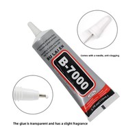 B7000 Adhésif Transparent Ultra-Résistant Universel pour Réparation d'Écran de Téléphone Portable, Outil DIY pour Coque de Téléphone à Base de Caoutchouc et Strass