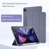 MRYES Magnétique 3 Pliable Auto Sleep Couverture Complète TPU PU Étui en Cuir pour iPad Pro 9e 10e Génération 10.5 11 12.9