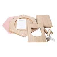 Maison pour chat en bois MDF moderne sur mesure avec coussin amovible, lit d'intérieur pour chats