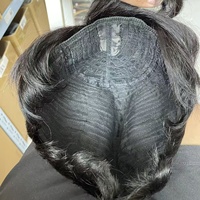 Perruque très vendue, fabriquée à la machine, perruque de fée, couleur noire naturelle, 100% cheveux humains, 12A, sans dentelle, adaptée aux personnes noires