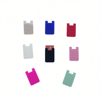 Support de téléphone carré DAM avec porte-monnaie et emplacement pour cartes, ventouse multicolore pour tableau de bord de voiture, matériau PP