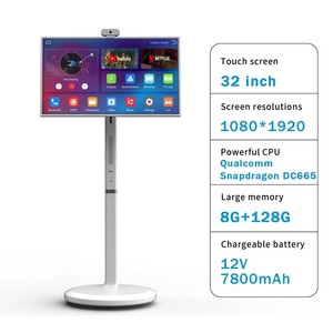 32 Inch Portable Touch Screen Smart <b>TV</b> 8+128G WiFi Screen Casting 8 Core Stand <b>Remote</b> <b>Control</b> - Product Image 2