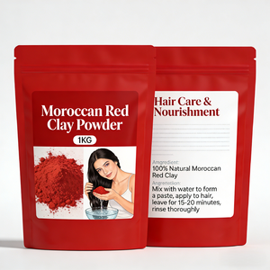 Poudre d'argile rouge <span class=keywords><strong>marocaine</strong></span> pure, produit naturel pour les soins capillaires, masque capillaire en poudre pour nettoyage en profondeur du cuir chevelu et contrôle du sébum, vente en gros - Product Image 4