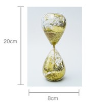 Nouvelle horloge à sable personnalisée avec paillettes, minuteur décoratif pour bureau