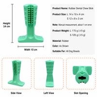 Bâtonnet à mâcher en latex naturel pour chien, pour le nettoyage des dents, en caoutchouc, vert menthe, jouet pour animaux de compagnie, vente en gros, OEM