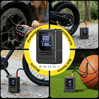 Pompe à air compacte 12V pour voiture, 150 PSI, gonfleur de pneus électrique sans fil et batterie externe pour les aventures en plein air, pour voiture, moto, vélo, ballon