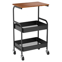 Huiyan — chariot de rangement pour meuble de Table ou canapé, multifonction, en métal, 3 niveaux, pour Salon