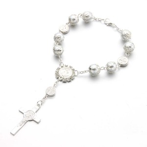Kalung Rosario Manik-manik Polimer Kristal Berkilau, Tasbih Doa Salib Grosir Islami - Product Image 2