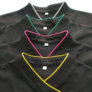 Fábrica restaurante Hotel panadería cocina Chef Ejecutivo uniforme abrigos largo negro chef chaqueta - Product Image 5