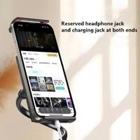 Support de téléphone portable multifonctionnel 360° flexible et long à clipser sur bureau pour téléphones portables, iPad et tablettes