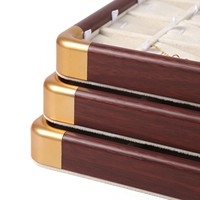 Plateau de présentation en bois Xiangyun pour bijoux, bagues, pendentifs et colliers d'émeraude TPXL3B