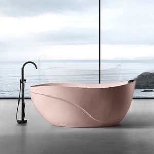 Vasca da Bagno Ovale Moderna Giapponese per Adulti, Vasca Freestanding per Bagno Interno - Product Image 3