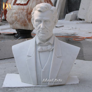 Sculpté à la main célèbre mâle Karl Marx blanc pierre buste en marbre statue sculptures à vendre - Product Image 4