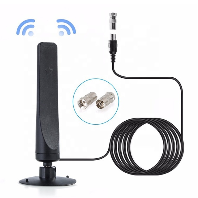 Hot Sale 3m 20dBi Indoor Antenna Mini HD Digital TV Antenna with F Adapter