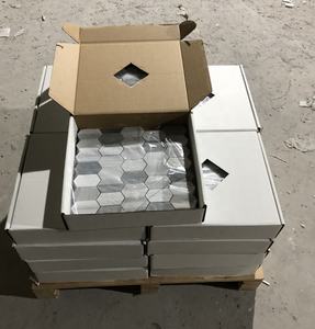 Mosaico de mármol pulido hexagonal moderno en diseño de parquet con características verdes <span class=keywords><strong>caribe</strong></span>ñas para uso en pisos - Product Image 6