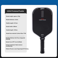 Raqueta de Pickleball de Fibra de Carbono T700 de 4.ª Generación, Personalizable, de Alta Gama, Ligera, Compatible con USAPA, con Núcleo de Espuma de 4.ª Generación