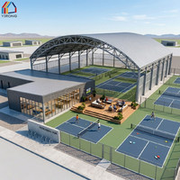 Edificio de Acero Prediseñado Personalizado para Pabellón Deportivo Interior, Cancha de Pickleball y Centro de Entrenamiento