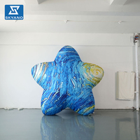 Décoration artistique suspendue extérieure personnalisée, modèle ciel étoilé bleu de Van Gogh gonflable, pour événements et publicité