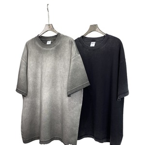 T-shirt rétro pour homme 100% coton, nouveau, imprimé numérique, côté inversé, <span class=keywords><strong>couleur</strong></span> délavée, bordure usée - Product Image 1