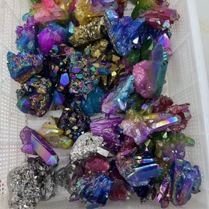 Bán buôn cầu vồng Thiên Thần <span class=keywords><strong>Aura</strong></span> tinh thể thạch anh cụm óng ánh mạ điện <span class=keywords><strong>AQUA</strong></span> <span class=keywords><strong>AURA</strong></span> cụm tinh thể cho phong thủy trang trí nội thất - Product Image 6