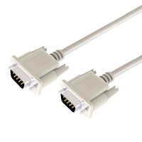 Cable de Extensión Serial RS232 DB9 Macho a Hembra OEM con Cubierta de PVC y Blindaje Trenzado para Computadora