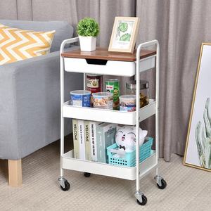 Service OEM/ODM <span class=keywords><strong>bureau</strong></span> dépôt 3 niveaux utilitaire chariot roulant organisateur chariot utilitaire <span class=keywords><strong>de</strong></span> stockage avec tiroirs - Product Image 4