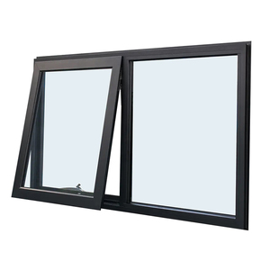 Auvents modernes en aluminium métallique à ouverture verticale, fenêtres personnalisées avec ventilation, auvent en verre et aluminium pour toilettes et salles de bain - Product Image 3