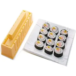 Hout Sushi Maker Set Met Sushi Cutting Roller Diy Keukenapparatuur En Gereedschap Sushi Schimmel Voor Beginners Gemakkelijk Te Gebruiken