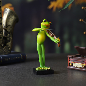 Figura Musical de Rana de Resina, Artesanía de Arte Místico, Decoración para el Hogar y Escritorio, Set de Regalo - Product Image 4