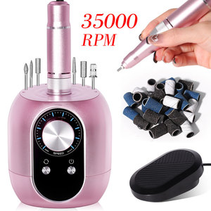 Máquina Eléctrica de <span class=keywords><strong>Manicura</strong></span> y <span class=keywords><strong>Pedicura</strong></span> de 35000 RPM con Pantalla LCD, Cortadores de Bajo Ruido, Kit de Lima de Uñas NAD112 - Product Image 3