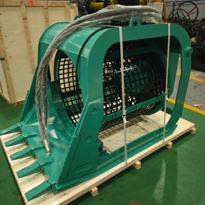 Godet de criblage hydraulique robuste pour excavatrice |   Tamis à tambour pour terre, compost et déchets |   Support OEM |   Outil certifié CE - Product Image 1