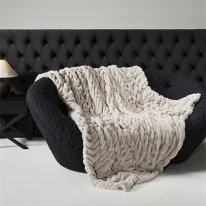 Manta de piel de conejo de imitación, manta de felpa cálida y esponjosa de invierno de doble grosor, manta de lujo para sofá, sala de estar XL - Product Image 6