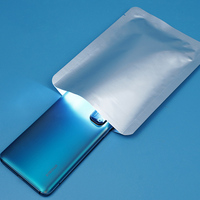 Pochette de cornue couleur argent en feuille d'aluminium personnalisée sac d'emballage de qualité alimentaire pochette en plastique emballage sacs de pochette en feuille d'aluminium pour aliments