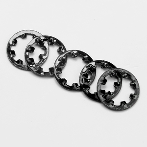 10 pièces/sac Rondelles de blocage à dents internes en acier inoxydable 304 et acier au carbone, plaquées zinc noir, pour vis M3-M8 - Product Image 5