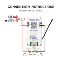 TDT 10A 20A Bms 3S Liion 30A sistemas de gestión de baterías (BMS) 12V Bms Con Balance