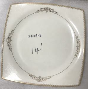 Platos de cena negros cuadrados al por mayor, <span class=keywords><strong>vajilla</strong></span> de porcelana de cerámica ecológica para fiestas - Product Image 1