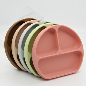 बच्चों को बिना-ब्रेकेबल डिशलर सक्शन बाउल बेबी पकड़ व्यंजन सेट बीपा मुक्त विभाजित सिलिकॉन बेबी प्लेट - Product Image 3