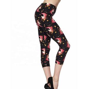 Leggings mi-taille pour femme, longueur genou, ultra doux, élastiques, opaques, effet ventre plat, grandes tailles, amincissants, extensibles, respirants, antibactériens - Product Image 1
